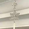 Pingente de Celular Folha de Bordo Floco de Neve Transparente Estilo Ins Corrente de Contas Fofa Chaveiro Acessório de Bolsa Luxo Leve Nicho