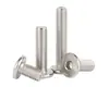 En Stock Tornillos para Máquina de Acero Inoxidable 304 de Cabeza Plana Delgada con Zócalo Hexagonal M1.4-M12 Tornillos para Muebles de Cabeza Plana Redonda con Zócalo Hexagonal