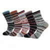 Comercio exterior transfronterizo Amazon calcetines de lana para mujer étnicos otoño e invierno calcetines gruesos cálidos calcetines de punto grueso retro para hombre venta al por mayor