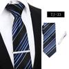 Corbata de Negocios a Rayas para Hombre Formal Profesional Roja Azul Atada a Mano Imitación Seda 7.5cm Stock Listo de Fábrica