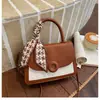 Bolso de Mujer Estilo Fresco de Color Contrastante 2026 Primavera/Verano Nuevo Elegante Moda Bolso Cuadrado Pequeño Bolso de Hombro Cruzado de Alto Valor