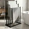 Estante Vertical de Metal para Toallas de Piso sin Taladro Estante de Almacenamiento de Baño de Lujo Ligero Dormitorio