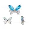 Pendientes de Aleación de Titanio Guanzhiu F136/G23 con Forma de Mariposa, Clavos para Lóbulo de la Oreja, Joyería de Piercing Corporal Transfronteriza, Clavos para Cartílago de la Oreja