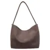 2026 Bolso Tote Tejido de Gran Capacidad para Mujer Bolso de Hombro de Superficie Suave Simple Estilo Coreano Estilo Perezoso Bolso para el Uso Diario