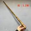 Bengala de Caminhada Sólida de Bambu Feita à Mão, Bastão de Yoga, Bastão de Bambu Dourado Polido, Bastão de Artes Marciais, Bastão de Caminhada