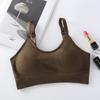 Sujetador deportivo sin costuras con tirantes ajustables y ligero para mujer, con tubo envolvente y roscado, cómodo y sin costuras.