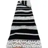 Conjunto de vestido feminino de veludo listrado bordado para outono e inverno em estoque fabricante de tecido de renda atacado Veludo