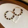 Brincos Redondos Geométricos de Prata Artísticos Retrô, Simples e Modernos, Brincos Versáteis com um Toque de Luxo Leve e Sofisticado para Mulheres