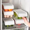 Caja de Almacenamiento para Refrigerador Artefacto de Almacenamiento y Organización Caja de Cocina con Tapa Caja de Almacenamiento Caja Organizadora Caja para Conservación de Alimentos para Huevos