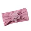 Diadema de nailon para niños nuevos europeos y americanos, diadema de flores para bebé rosa, protección para fontanela de bebé, gorro para recién nacido