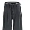 Marca da Moda Primavera e Outono Retro Listras Verticais Caimento Calça de Terno de Perna Reta Masculina Americana Solta High-End Versátil Casual Calça de Perna Larga
