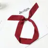 Bufanda de Seda para Mujer Camisa a Juego Corbata Pequeña Larga Cinta para el Cabello Cinta Cinta de Color Sólido Fina Estrecha Bufanda Joker Corbata Decorativa Bolsa