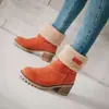Comercio exterior transfronterizo europeo y americano botas de pelo wish venta caliente Amazon otoño e invierno botas cortas de cachemira botas de mujer talla grande botas de nieve