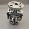 Acero Inoxidable 304 Brida Observadora de Agua y Aceite de Cuatro Vías Tubería Recta a Través de Visor Fabricante Suministro