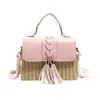 Bolso Pequeño Cuadrado Nuevo de Moda para Mujer, Bolso de Mano de Nicho, Bolso de Paja para la Playa, Moda Casual, Sensación de Alta Gama, Bolso Pequeño Cruzado