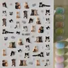 Lindas pegatinas y accesorios de gato realistas, adorable gato naranja de peluche transfronterizo para cuaderno DIY y pegatinas para uñas, modelo SL