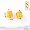 Dinastia Tang Ouro de Areia Joias DIY Nó Chinês Cuia Contas Separadoras Fecho de Segurança Zodíaco Cobra Bênção Contas Soltas Acessórios Culturais DIY