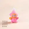 Fofo Artesanato de Resina de Caixa Surpresa Carro de Brinquedo da Moda Decoração de Escritório Pingente de Chaveiro Estrela de Pelúcia Segurando Flor