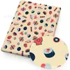 Tecido fino de algodão poliéster com estampa de sushi ou tecido impermeável para bolsa de patchwork DIY, tecido para roupa de animal de estimação 1Yc63369
