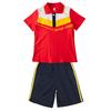 Uniformes Deportivos de Verano Bordados en Rosa para Estudiantes de Primaria y Secundaria, Uniformes de Jardín de Infancia, Uniformes de Clase para Niños, Conjuntos de Bloques de Color Rayados