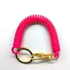 Chaveiros Atacado, Cordões de Telefone Espirais Coloridos, Cordas de Segurança Retráteis Douradas Anti-Perda, Cordas Espirais de Plástico