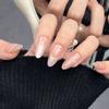 Unhas Postiças Populares do Xiaohongshu, Manicure de Unhas Olho de Gato com Strass de Alto Nível, Unhas Postiças Longas de Luxo Acessível Puro Desejo