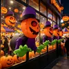 Decoraciones de Halloween, Fantasma Inflable de Ventana Rota, Accesorios con Forma de Calabaza para Montaje de Atmósfera Exterior en Centros Comerciales