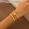 Popular Europeu e Americano Quatro Cores Moda Aço Inoxidável Fivela de Pulseira Pulseira Casal Dez Diamantes Titânio Aço Incrustado Zircônia Pulseira