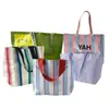 Bolsa de Tote Tejida Personalizada para Exposición de Negocios Publicidad Bolsa de Tote Tejida de PP Personalización Película de Laminación Impresión de LOGOTIPO