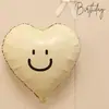 Pegatinas de Globo con Cara Sonriente de Papel de Aluminio en Forma de Corazón Flotando en el Aire Decoración de Cumpleaños Accesorios para Fotos de Fiesta Arreglo de Escena Creativo