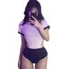 Traje de baño de una pieza juvenil estilo japonés, para campus, sin cierre en la entrepierna, provocativo, ajustado, sexy, dulce, para exteriores