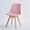 Escritorios y Sillas de Apartamento Estilo Sencillo, Mesas y Sillas de Plástico para Comedor de Restaurante de Comida Rápida, Sillas Resistentes y Estables de Plástico PP con Patas de Madera Maciza