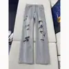 Jeans Rosas Lavados Rasgados de Verano para Hombre, Estilo Americano High Street, Pierna Recta, Ligeramente Acampanados, Frescos y Modernos, Versátiles