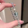 Nuevo Pulsera de Aguamarina de Alta Gama Estilo Chino con Joyería de Piedra Lunar Gris para Niñas, Joyería de Regalo para Mejores Amigas al por Mayor
