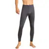 Pantalones Térmicos Finos de Canalé para Hombre con Alta Elasticidad Catiónica, Capa Base Ajustada, Leggings Ligeros y Cálidos
