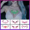 Succubus Luminoso Pegatinas de Tatuaje Coloridas Impermeables Femenino Larga Duración Privado Sexy Glúteos Parte Baja del Abdomen Pecho Delantero y Trasero Pareja Pareja