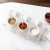 Estante de Acrílico para Condimentos de Venta Caliente Transfronterizo, Estante Exhibidor de Condimentos para Mesa de Buffet, Estante de Almacenamiento para Encimera de Cocina, Almacenamiento para Restaurante