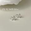 Pendientes Onihan S925 de plata esterlina con lazo pequeño, ligeros, de lujo, con un diseño dulce y bonito, joyería para los oídos.