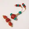 Ágata Roja Roja del Sur Oro Antiguo Semilla de Pasión Conjunto de Tres Vías Combinación Cabeza de Buda Vajra Cadena Larga de 108 Accesorios