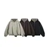 Chaqueta con Capucha de Piel Sintética de Conejo Estilo Americano Abrigo de Cuero y Algodón para Hombre Invierno Forro Polar Algodón Engrosado