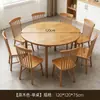 Mesa de Jantar Dobrável Toda em Madeira Maciça, Mesa Redonda para Apartamentos Pequenos, Conversível para Quadrada, Mesa de Jantar Extensível Multifuncional