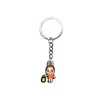 Serie de tela de tirar de dibujos animados, gancho para mochila escolar de goma suave de PVC, llavero, colgante DIY, regalo, llavero en stock, venta al por mayor