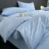 Conjunto de Roupa de Cama Personalizado para Hotel Conjunto de Roupa de Cama de 4 Peças para Pousadas Lençol de Elástico Jacquard Cetim Capa de Edredom Conjunto de 4 Peças Solteiro/Casal Conjunto de 3 Peças