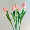 Flores Artificiales de Tulipa de PU con Tacto Realista, Ramo Hidratante Flores Decorativas, Flores Falsas para Decoración del Hogar, Adornos para Sala de Estar, Fabricante Transfronterizo