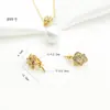 Banho Ouro 18K14K Forte Retenção de Cor Zircônia Incrustada Olho de Ovelha Pingente Brinco Feito à Mão DIY Colar Pulseira Joias Acessórios