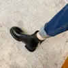 Botines de cuero suave, suela gruesa, con plataforma, para mujer, colección otoño/invierno 2026, elásticos, ajustados, forrados de felpa, con tacón grueso, botas de moda
