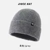 Gorro de punto liso de invierno transfronterizo para mujer, diseñado para uso en exteriores, con protección para las orejas, calidez y un ajuste simple y holgado
