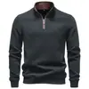Sudadera para Hombre con Cuello Alto y Media Cremallera, Comercio Exterior Transfronterizo Otoño/Invierno 2026, Sudadera Pulóver Versátil para Hombre de Negocios Casual