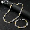 Venda Quente Transfronteiriça Amazon Aliexpress Moda Europeia e Americana Tendência Personalizado Aço Inoxidável Aço Titânio Colar Pulseira Masculina