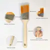 Pincel de mango de madera mango largo cerdas afiladas pincel de pintura transfronterizo superventas fábrica de origen múltiples especificaciones naranja y blanco pintura de paredes